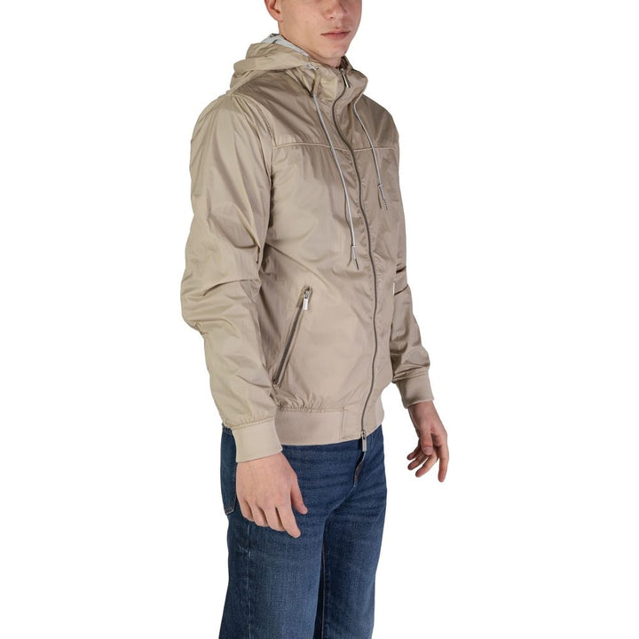 Beige Nylon Jacken &amp