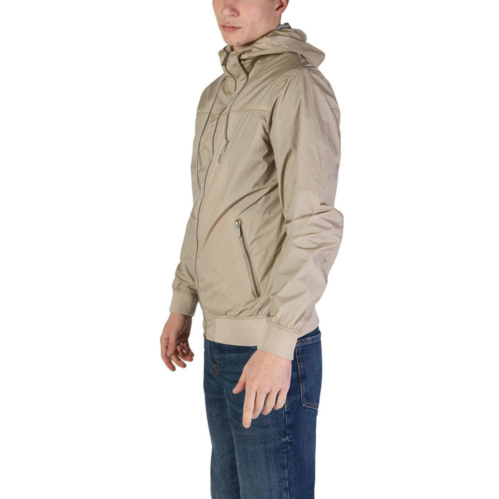 Beige Nylon Jacken &amp