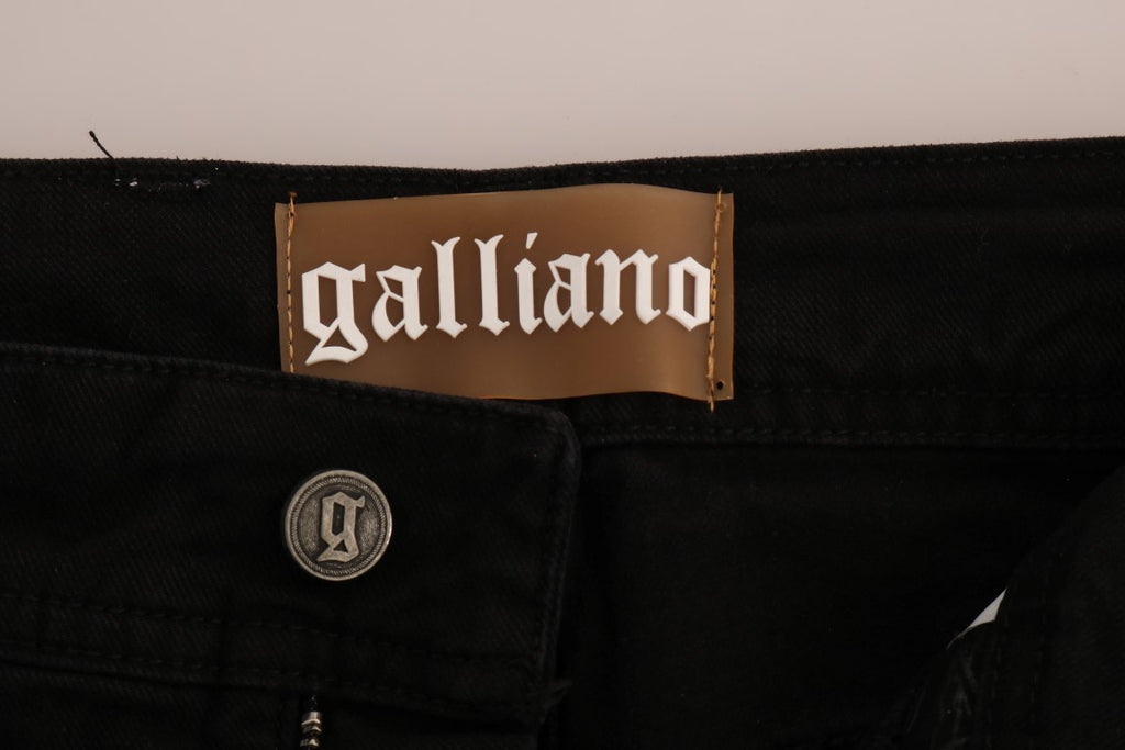 Chic black regular fit denim jeans