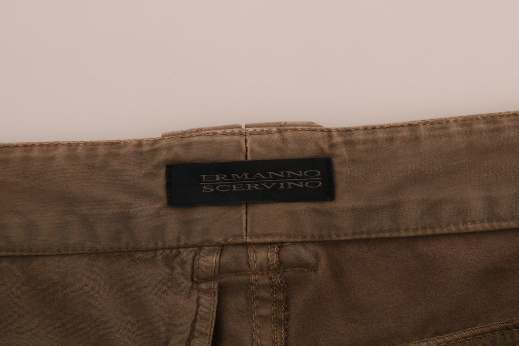 Braun Baumwolle Casual Slim Fit Hose