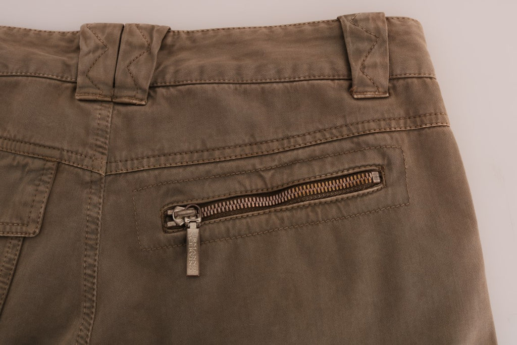 Braun Baumwolle Casual Slim Fit Hose