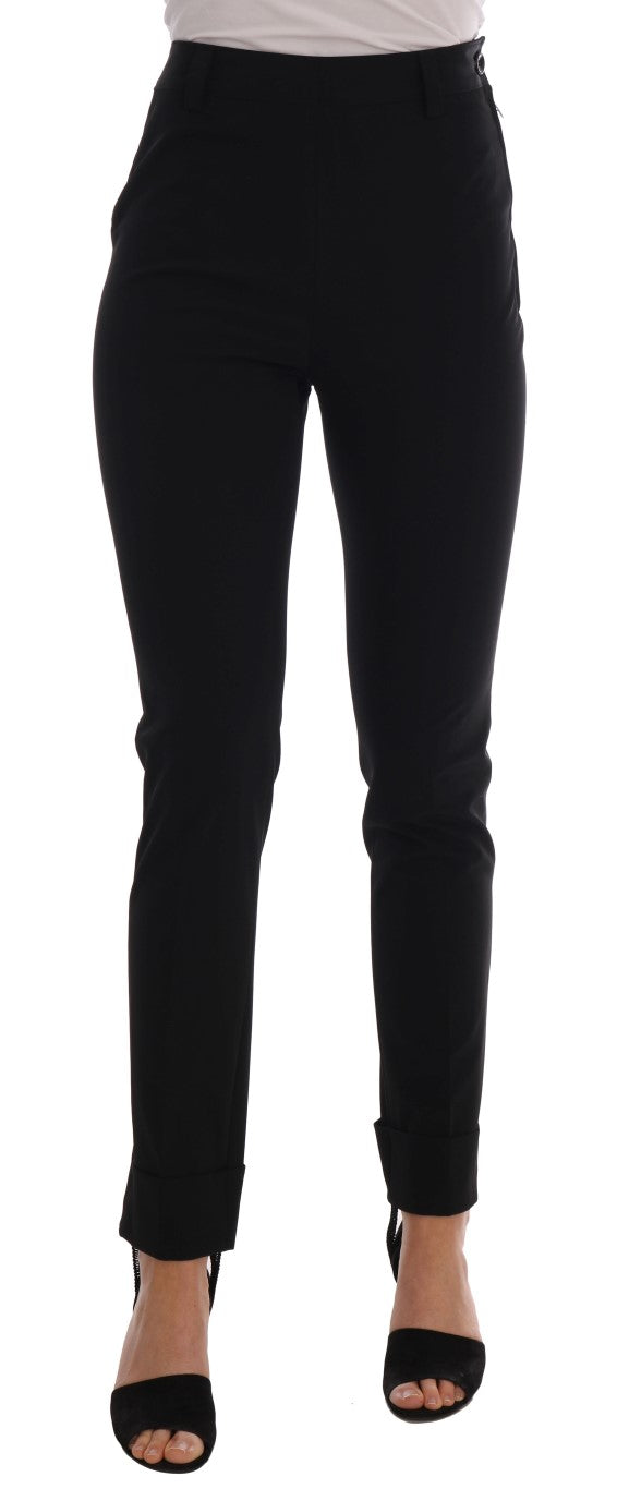 Ermanno Scervino Schlanke schwarze Steigbügel-Leggings