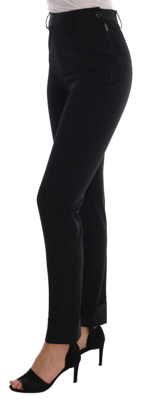 Ermanno Scervino Schlanke schwarze Steigbügel-Leggings