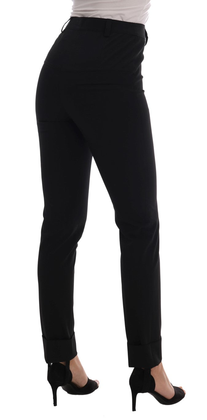 Ermanno Scervino Schlanke schwarze Steigbügel-Leggings