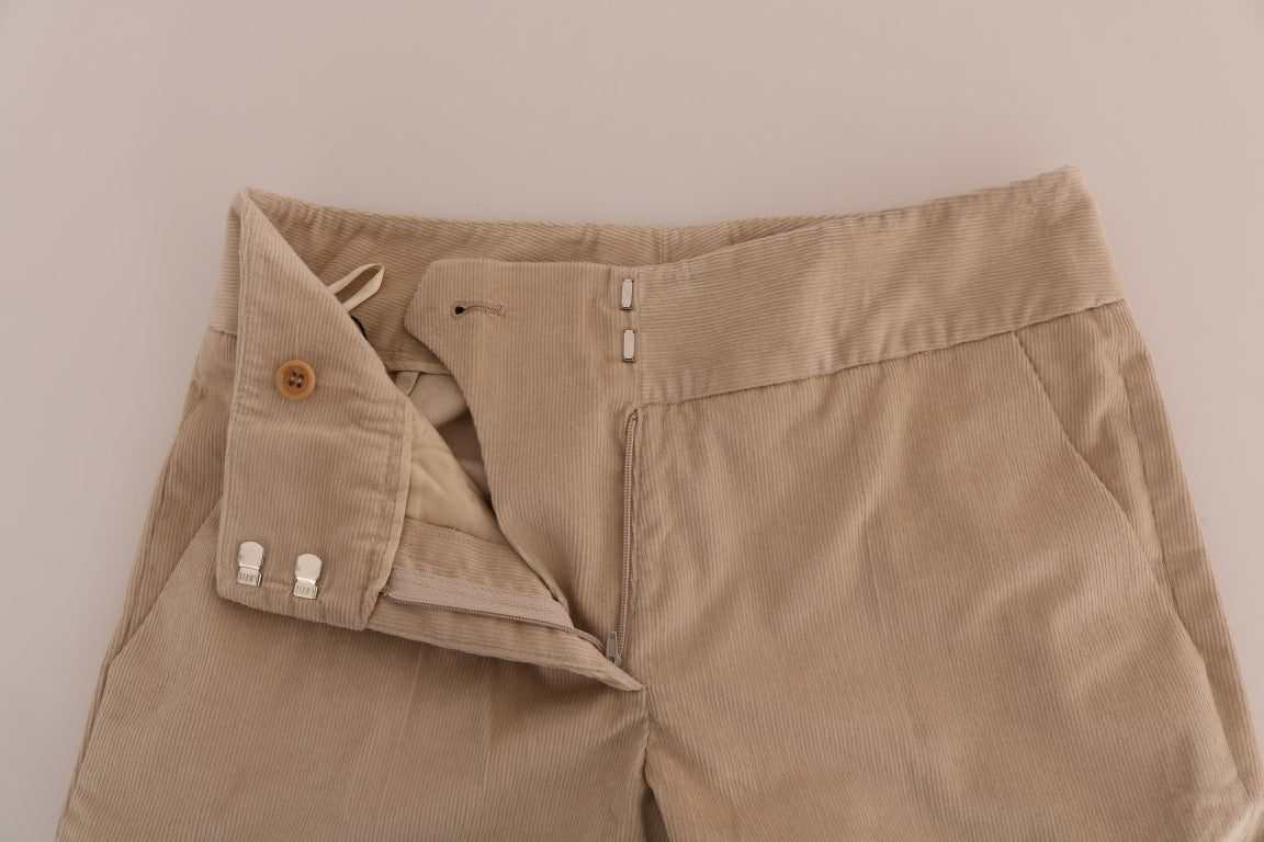 Chic beige bootcut trousers with flared legs