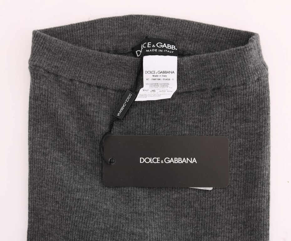 Graue Kaschmir-Stretch-Strumpfhose