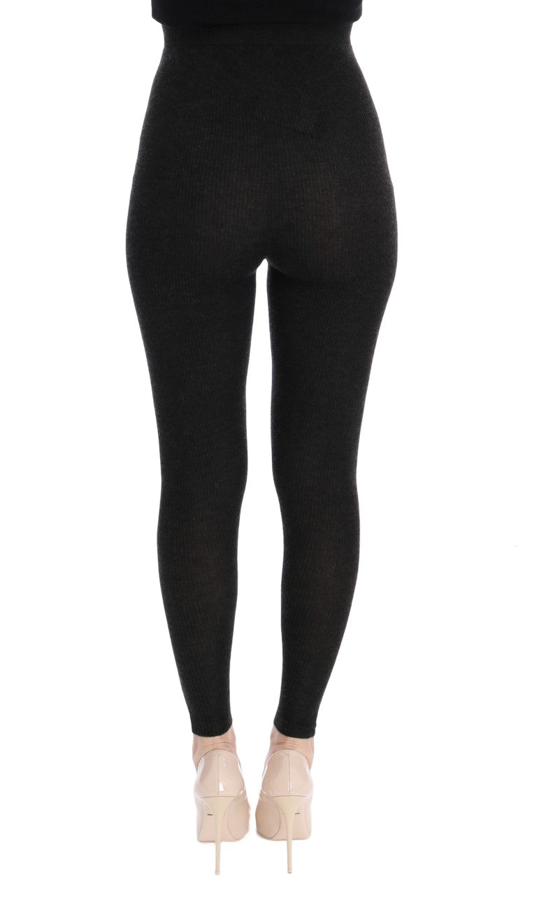 Graue Kaschmir-Stretch-Strumpfhose