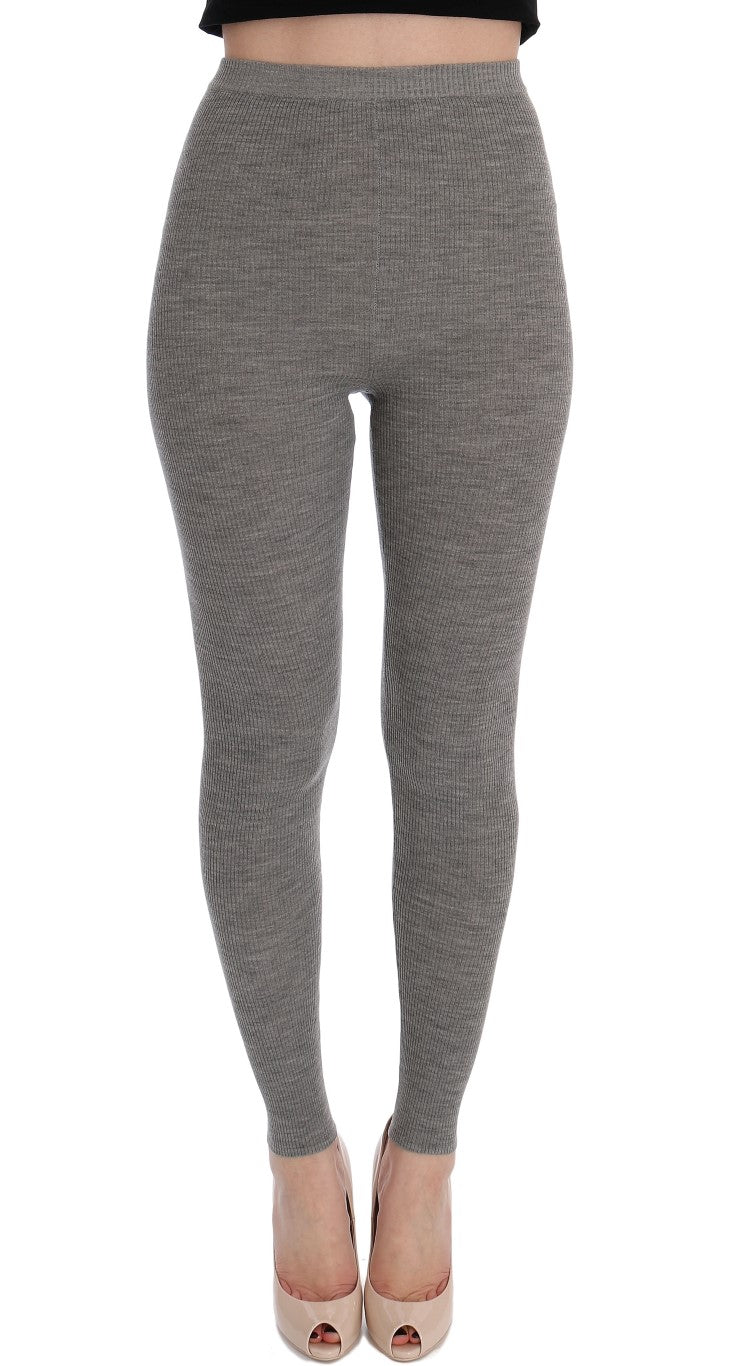 Graue Kaschmir-Stretch-Strumpfhose