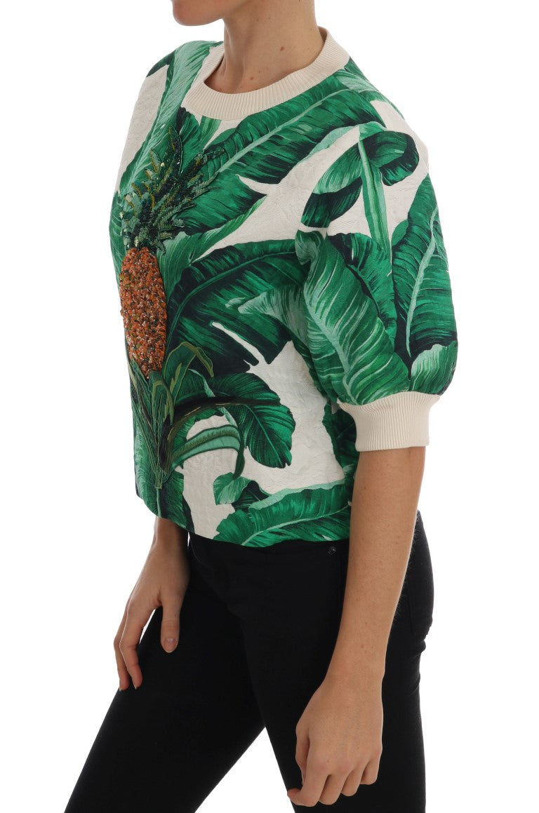 Tropical Sequin Sweater - Lush Greenery Edition