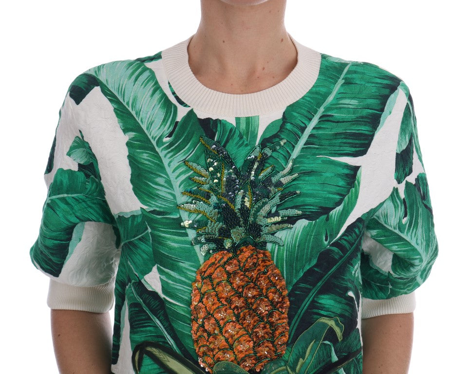 Tropical Sequin Sweater - Lush Greenery Edition