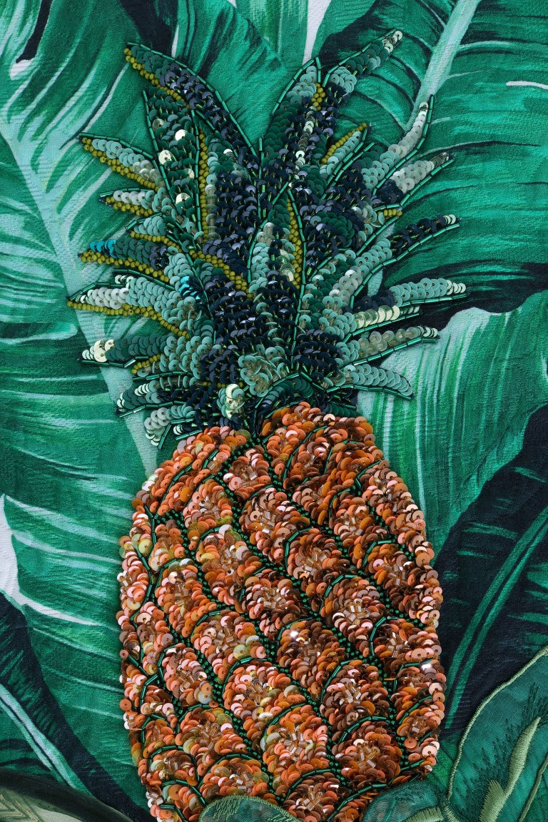 Tropical Sequin Sweater - Lush Greenery Edition