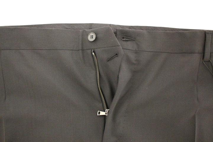 Dolce & Gabbana Elegante plissierte Hose aus schwarzer Wolle