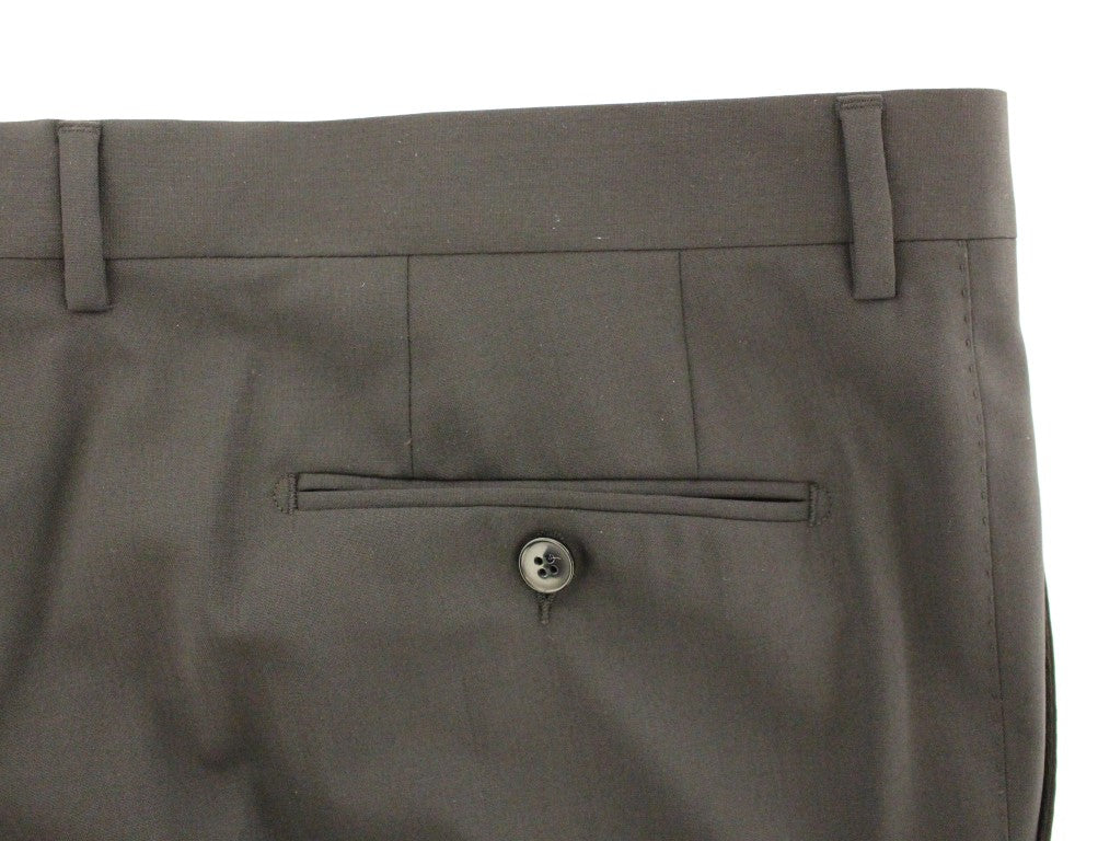 Dolce & Gabbana Elegante plissierte Hose aus schwarzer Wolle