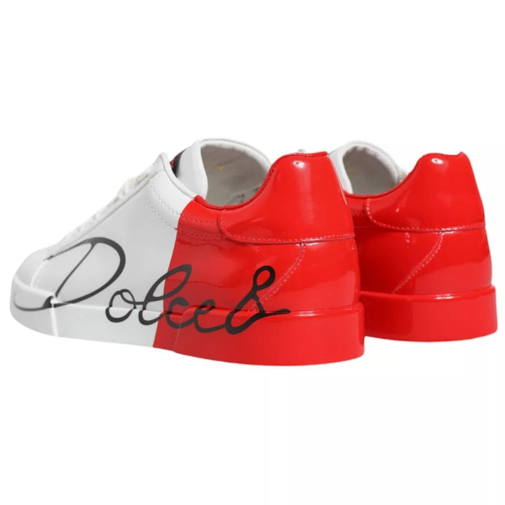 Weiß Rot Portofino Low Top Turnschuhe Schuhe