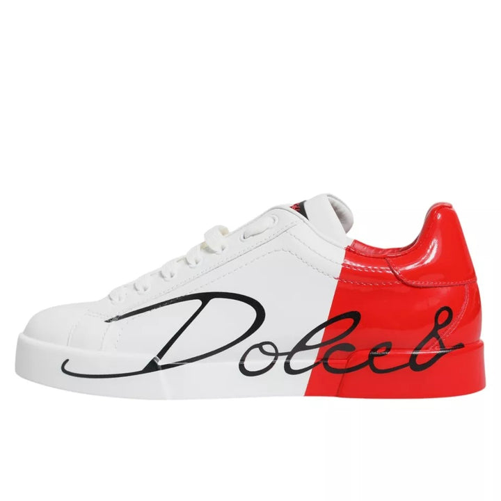 Weiß Rot Portofino Low Top Turnschuhe Schuhe