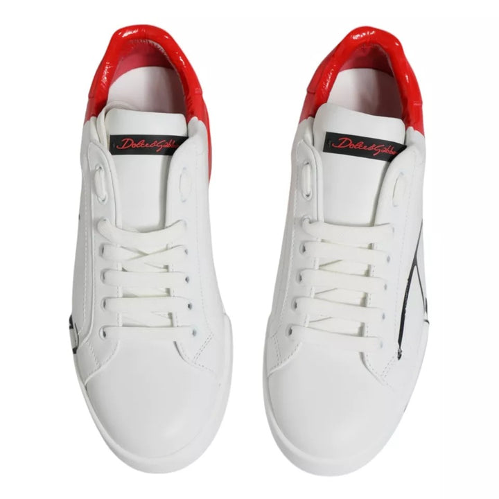 Weiß Rot Portofino Low Top Turnschuhe Schuhe