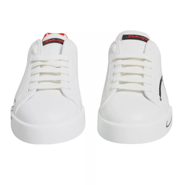 Weiß Rot Portofino Low Top Turnschuhe Schuhe