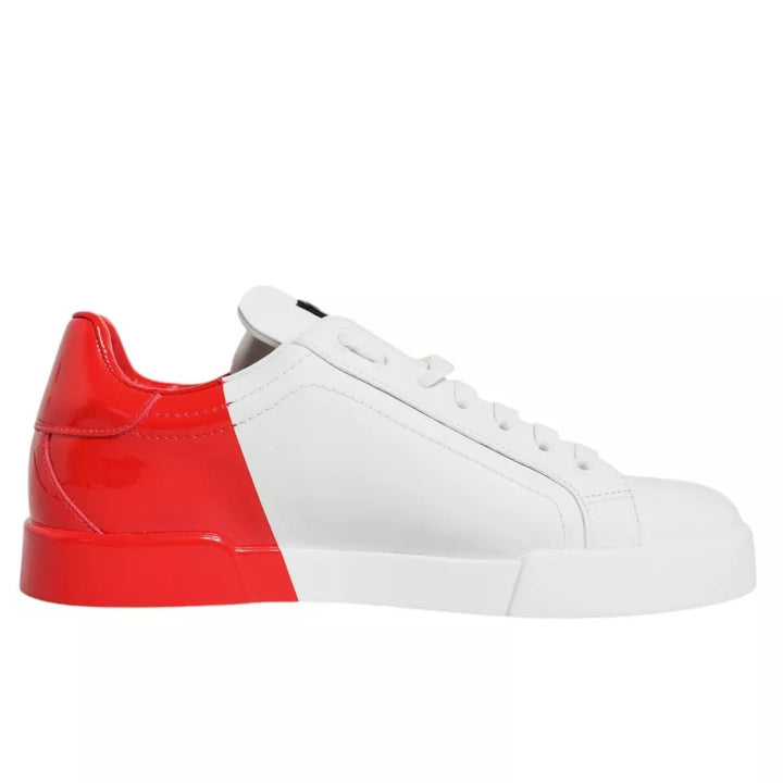 Weiß Rot Portofino Low Top Turnschuhe Schuhe