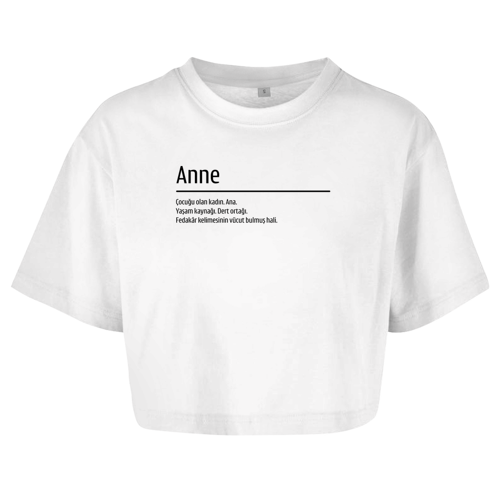 Damen Oversize Crop Top - anne