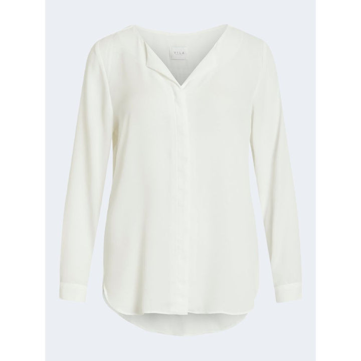 Cremefarbenes Polyester-Hemd