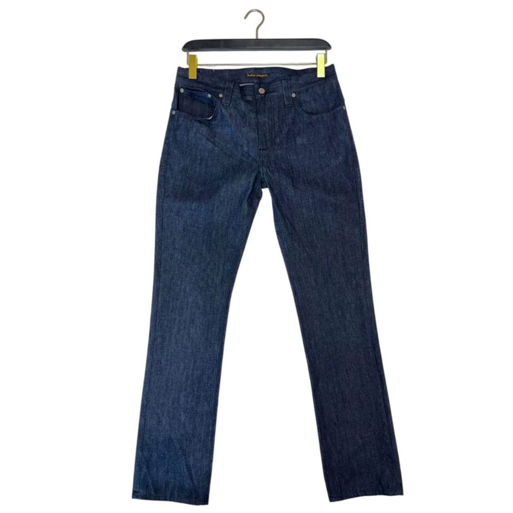 Blue cotton men's jeans