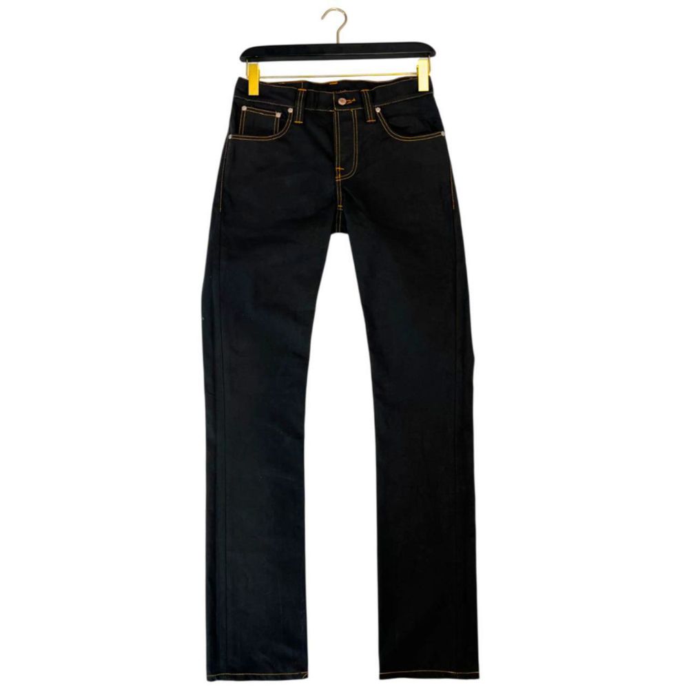 Black cotton jeans for men