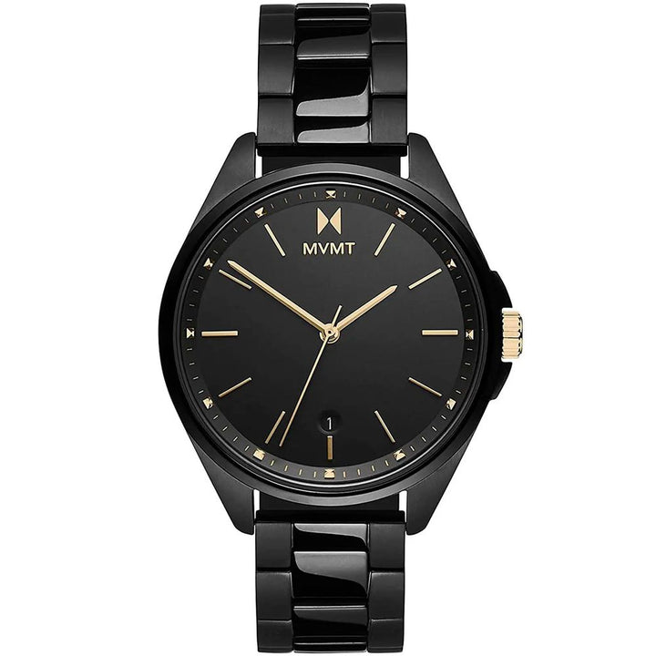 Schwarze Uhr aus Edelstahl