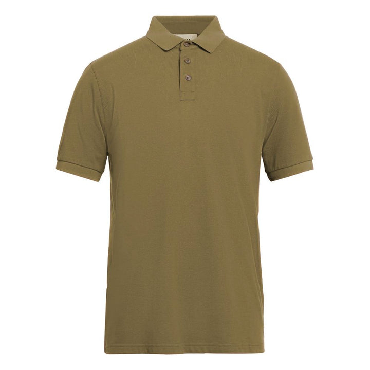 Green cotton polo shirt