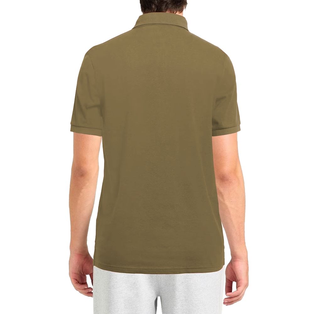 Green cotton polo shirt