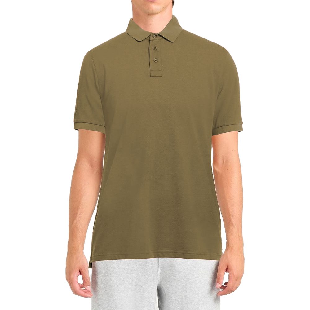 Green cotton polo shirt
