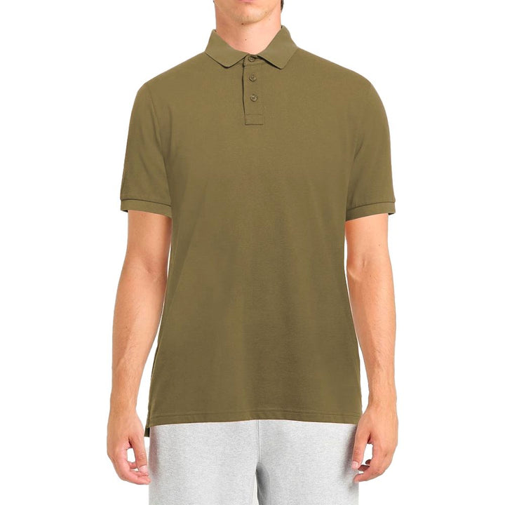 Green cotton polo shirt