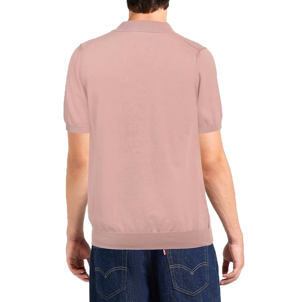 Pink cotton polo shirt