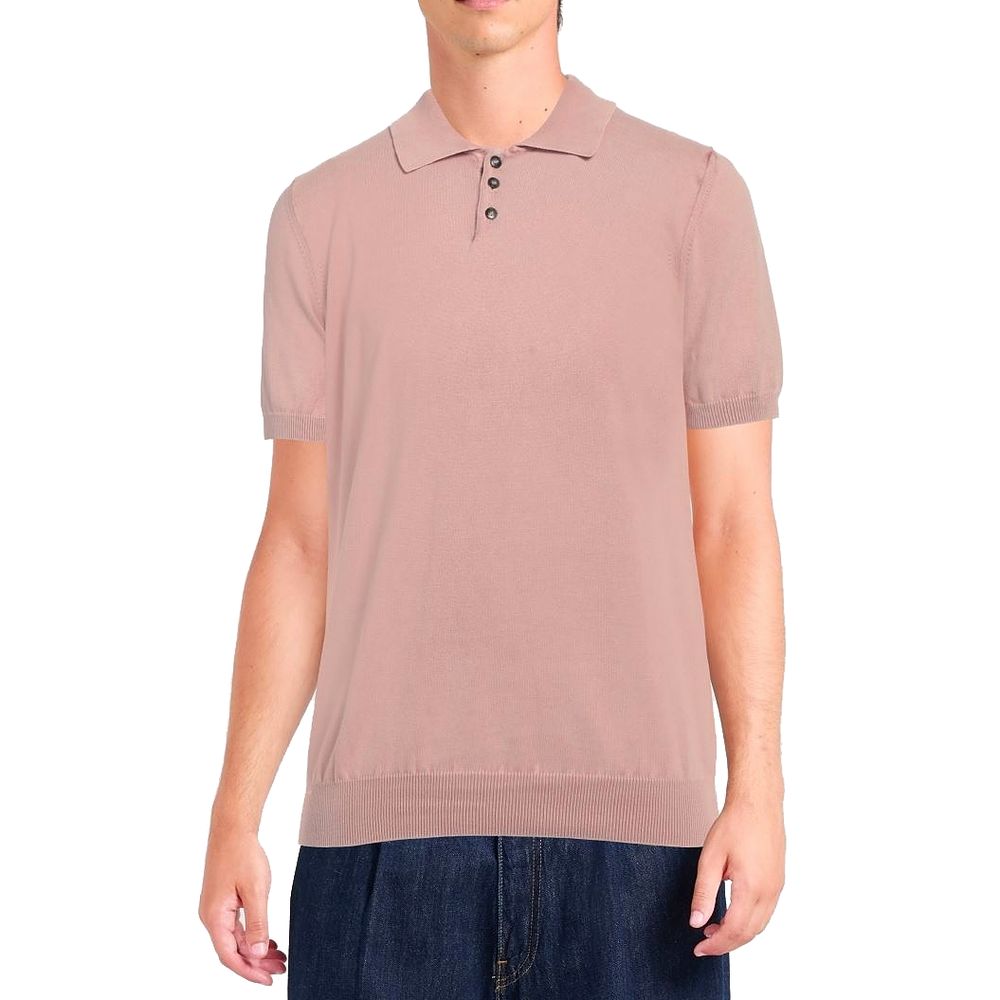 Pink cotton polo shirt