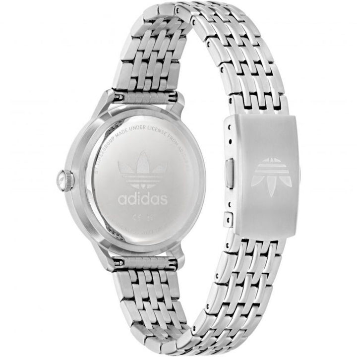 Grey stainless steel watch