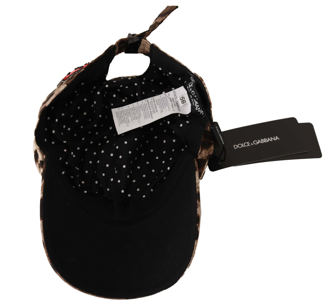 Elegante Baseballkappe mit Leopardenpailletten