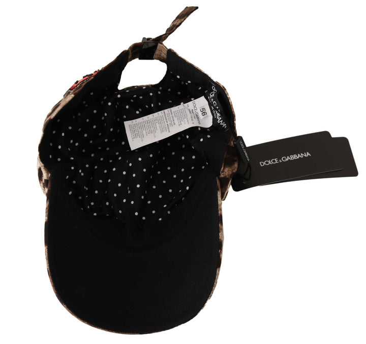 Elegante Baseballkappe mit Leopardenpailletten