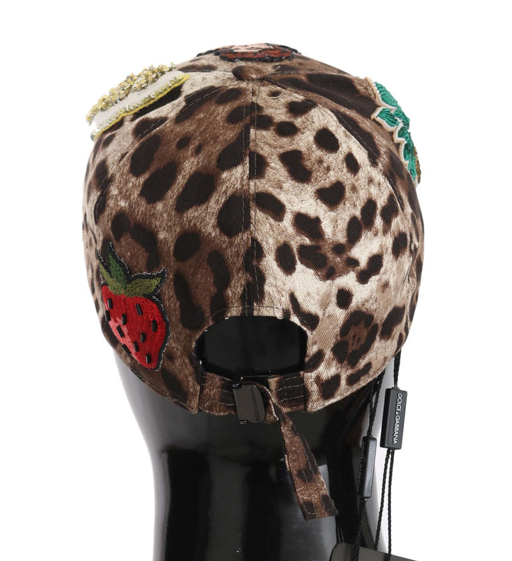 Elegante Baseballkappe mit Leopardenpailletten