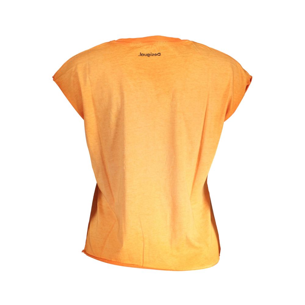 Desigual Orangefarbenes Baumwoll-Top für Frauen