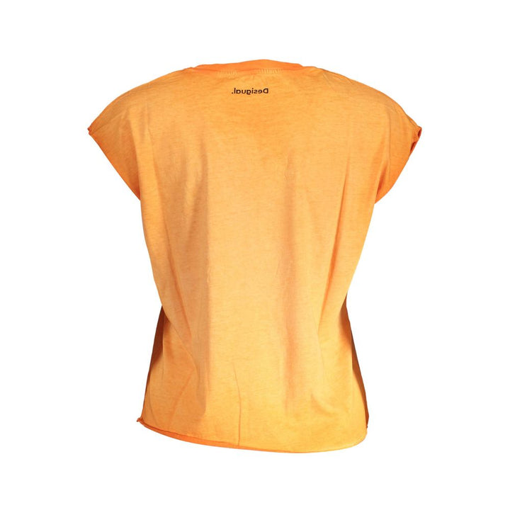 Desigual Orangefarbenes Baumwoll-Top für Frauen