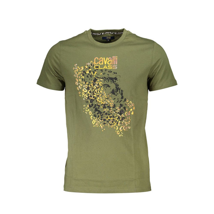 Cavalli Class T-Shirt aus grüner Baumwolle