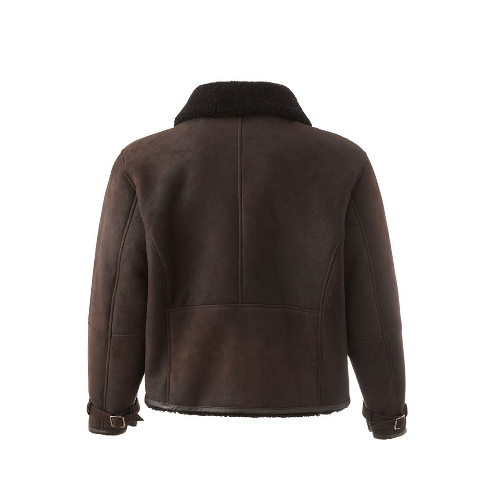 Elegante Montone Lederjacke Braun