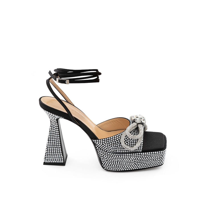 Chic black leather platforms for sophisticated style