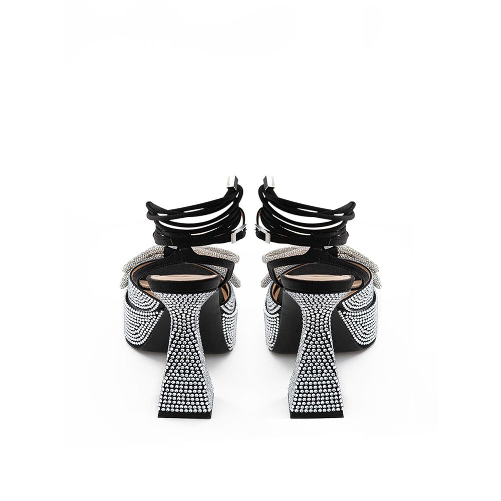Chic black leather platforms for sophisticated style