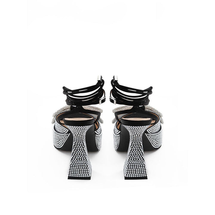 Chic black leather platforms for sophisticated style