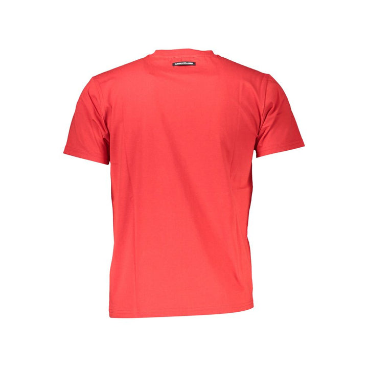 Cavalli Class Rotes Baumwolle Männer T-Shirt