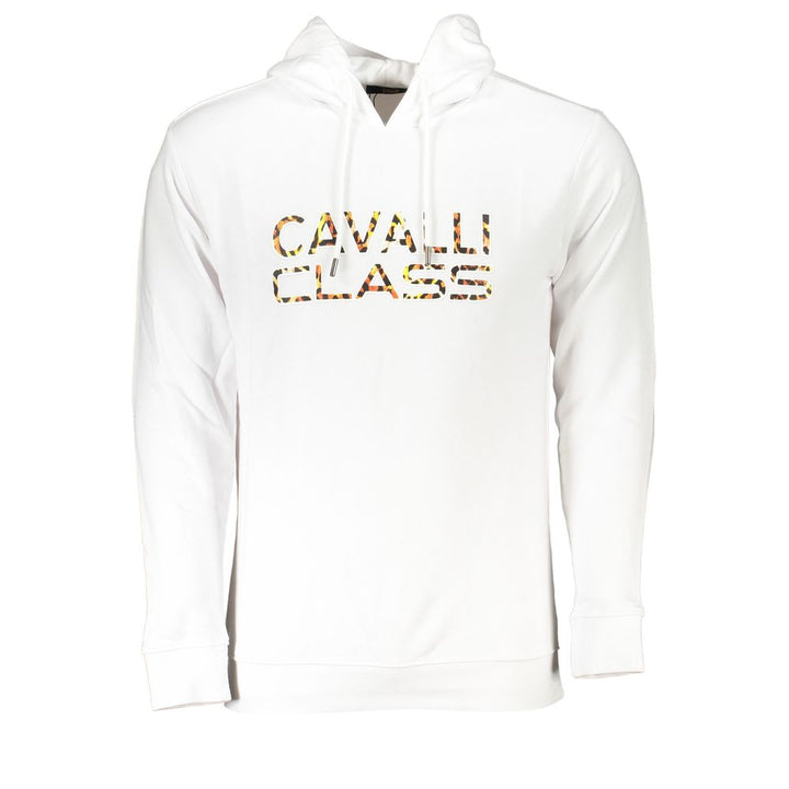 Cavalli Class Herrenpullover aus weißer Baumwolle