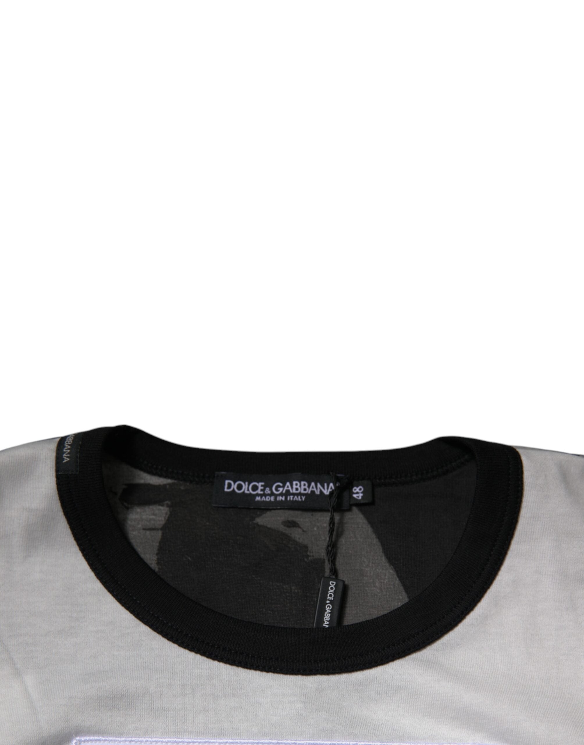Multicolor camouflage round neck T-shirt