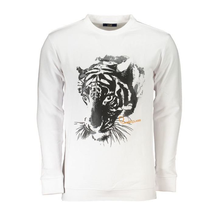 Cavalli Class Weißer Baumwollpullover