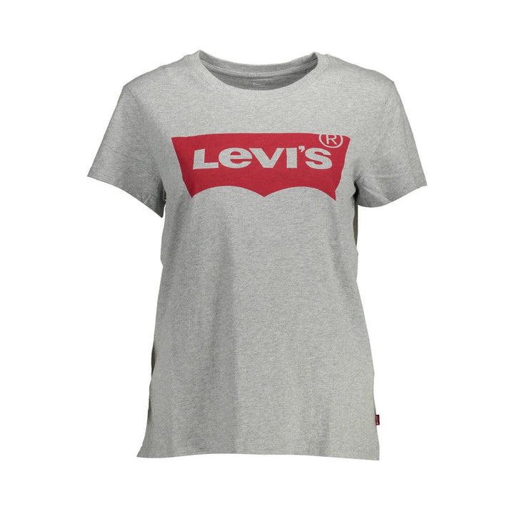 Levi's Graues Baumwoll-T-Shirt für Frauen