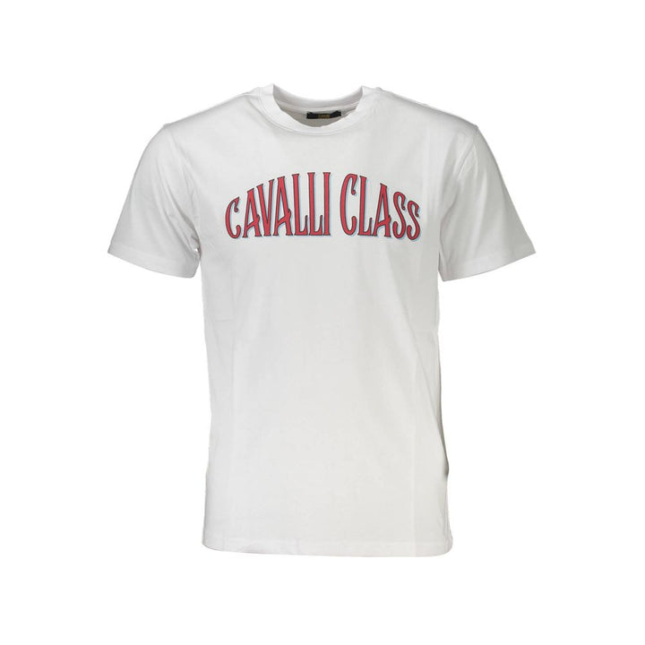 Cavalli Class Weißes Baumwolle Männer T-Shirt